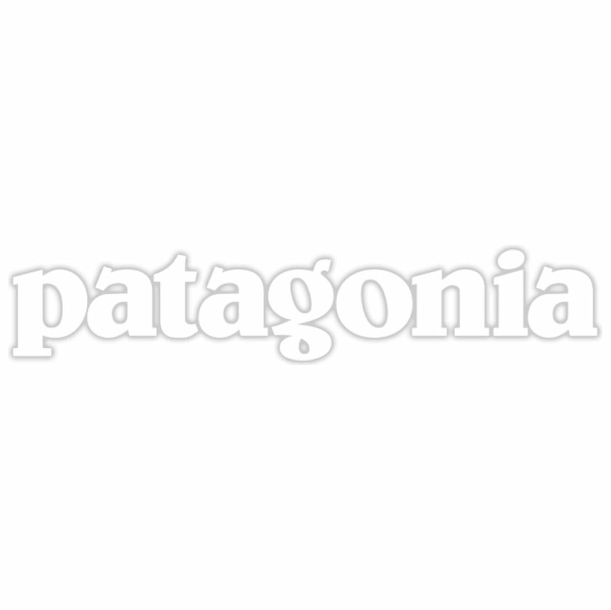 Patagonia Logo Stickers- White “Patagonia” – Slim Pickins Outfitters