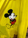 Vntg poncho pull-over w/ Mickey Mouse Color: Yellow/ Sz: One Size