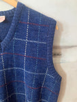 SPV: Vintage Plaid 'Window Payne' Navy Sweater Vest