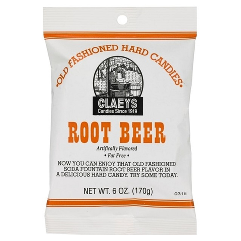 Candy Barn Express - Claeys Old Fashioned Hard Candies - Root Beer - 12 Ct