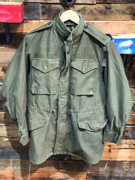 US Army M-1951 OG-107 Military Green Cotton Wind Resistant Field Jacket Men  (Long Small/Sz (7) #14