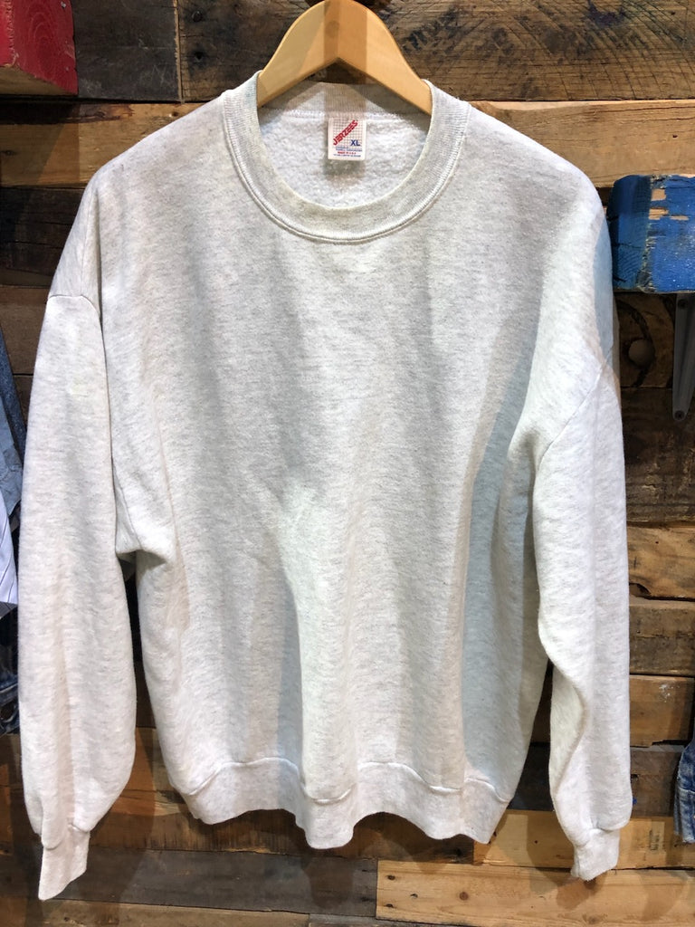 Vintage: Jerzees Heather Grey Sweatshirt Sz: XL/Made in USA – Slim