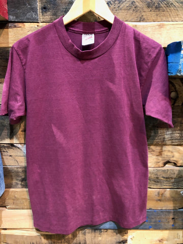 Thrifted: Jerzees 50/50 Heavyweight Blank-T Sz: M/Color: Maroon/Made in USA