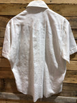 Vintage H Bar C Ranchwear White Pearlsnap s/s with Long Tail