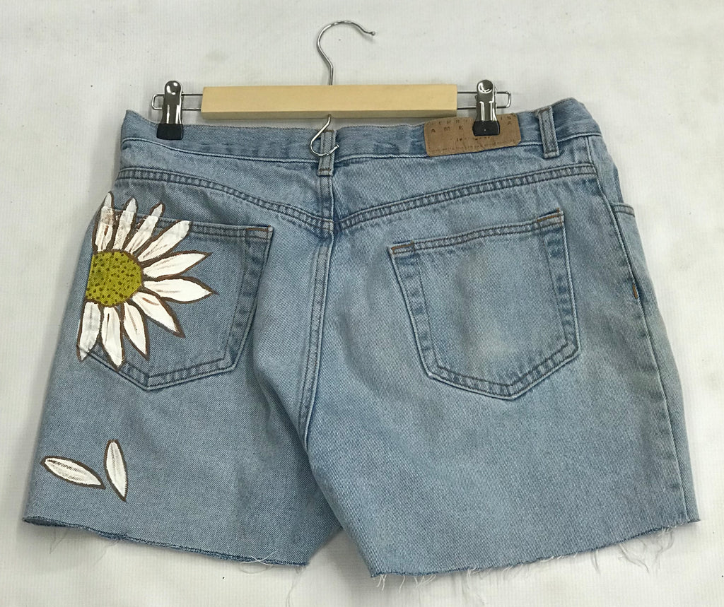 Vintage Perry Ellis America Hand painted Denim Cut-offs – Slim