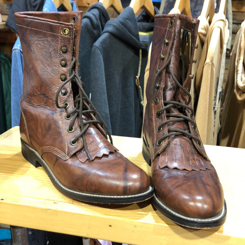 Vintage lace up Justin boots. #0