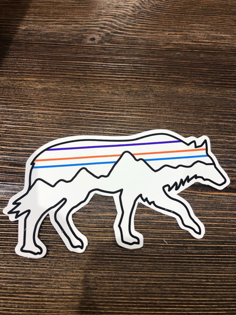 Patagonia Animal Stickers- Back for good Wolf – Slim Pickins